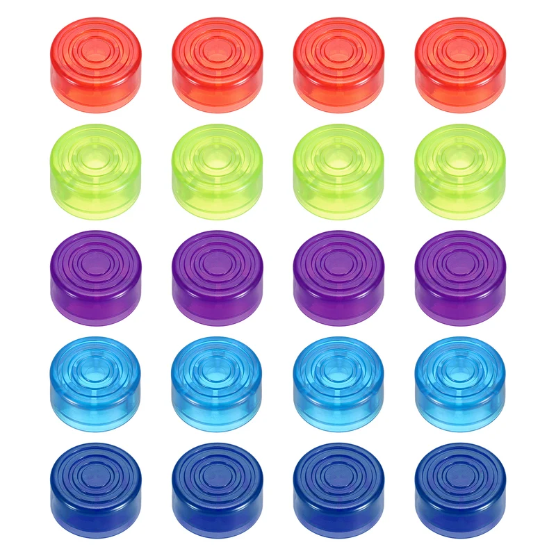20 Pcs Footswitch Toppers Guitar Pedal Button Caps, Multicolored