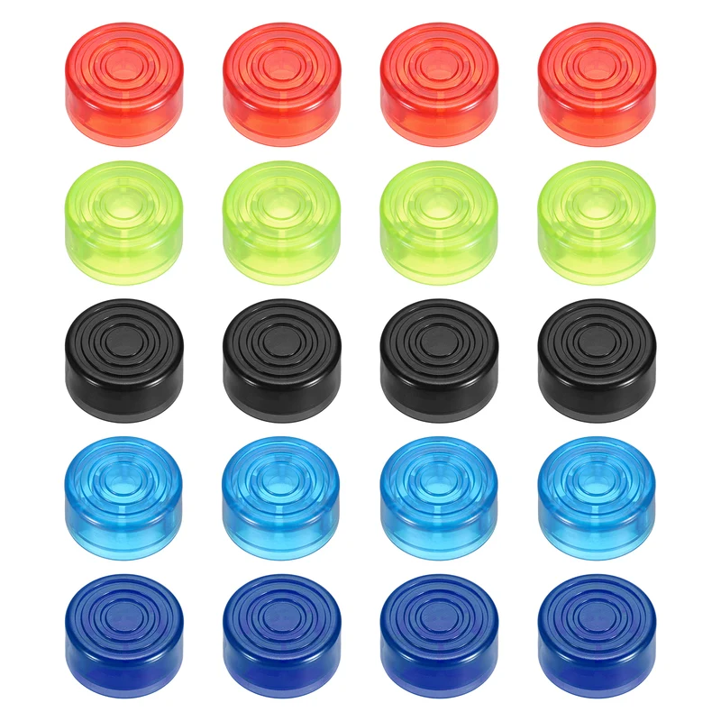 20 Pcs Footswitch Toppers Guitar Pedal Button Caps, 5 Color