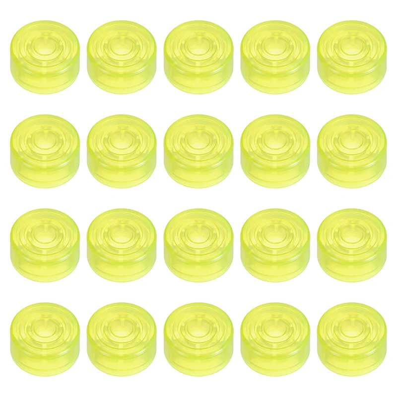 20 Pcs Footswitch Toppers Guitar Pedal Button Caps, Yellow