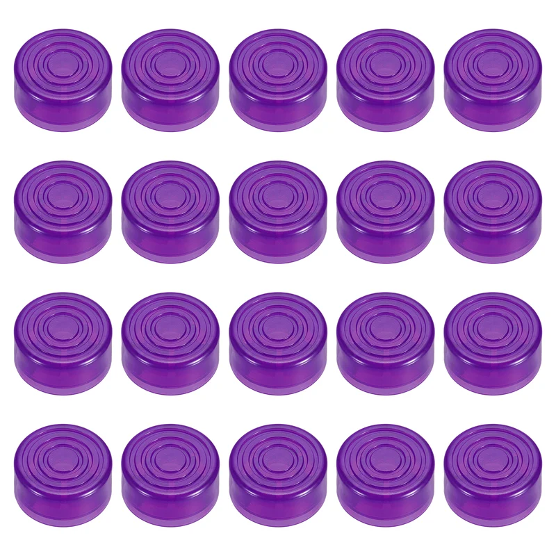 20 Pcs Footswitch Toppers Guitar Pedal Button Caps, Purple