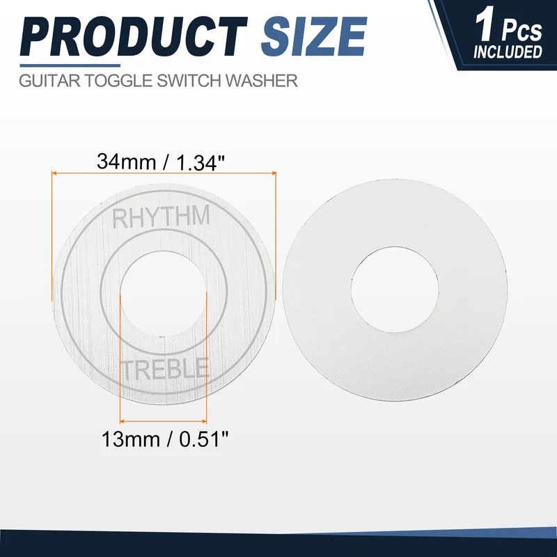 Guitar Toggle Switch Washer Plate, 13mm ID Silver