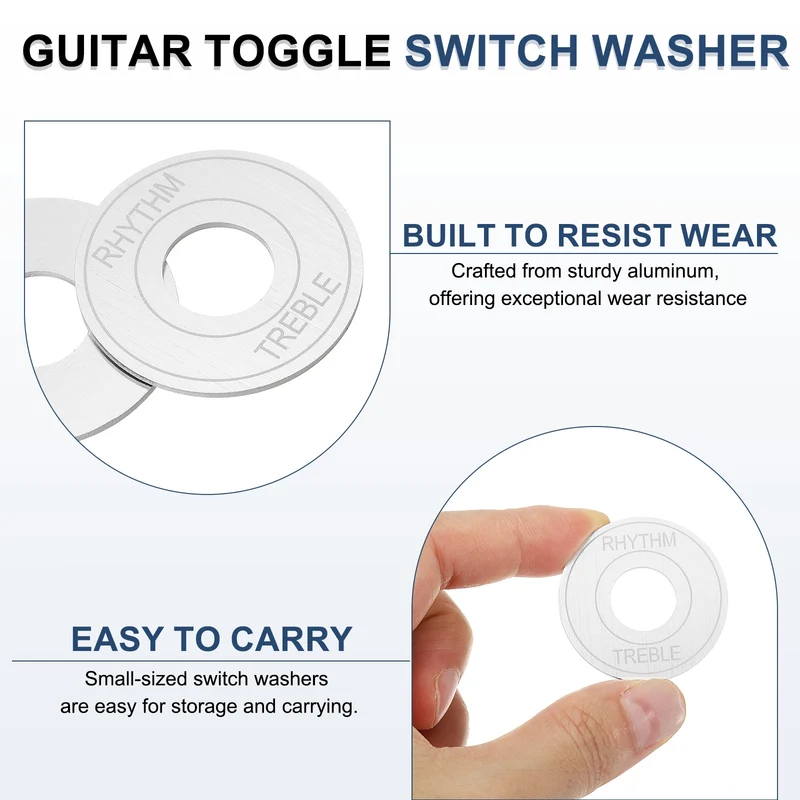 Guitar Toggle Switch Washer Plate, 13mm ID Silver