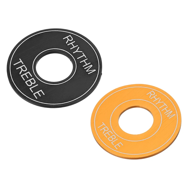 2Pcs Guitar Toggle Switch Washer Plate, 13mm ID Black Gold