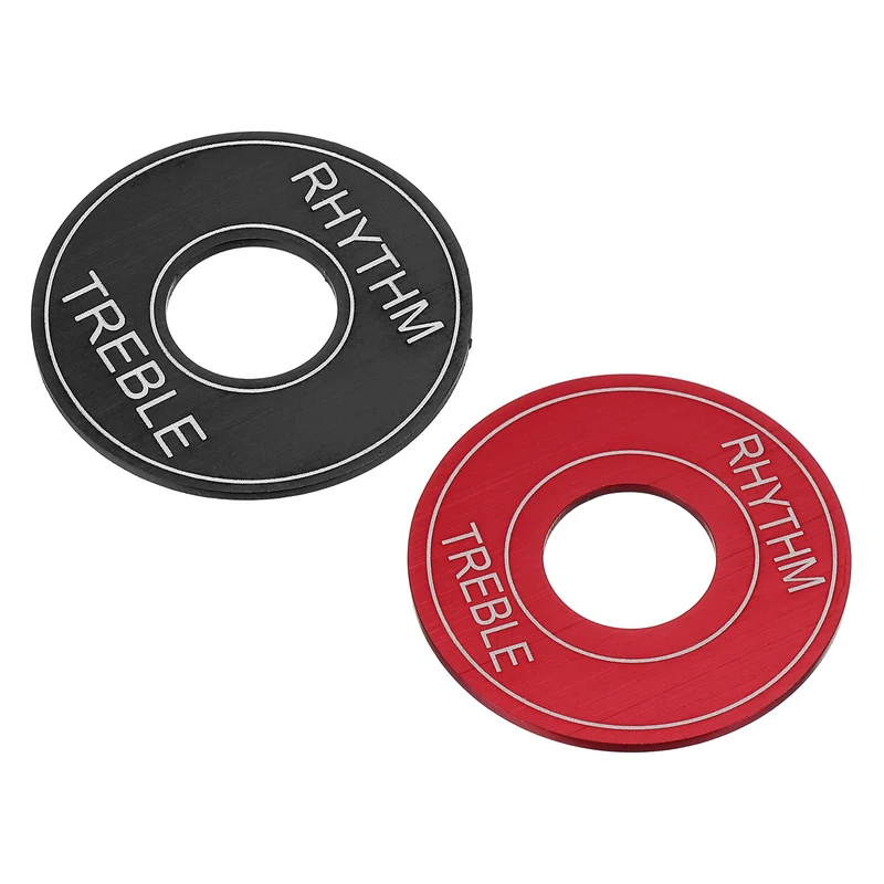 2Pcs Guitar Toggle Switch Washer Plate, 13mm ID Red Black