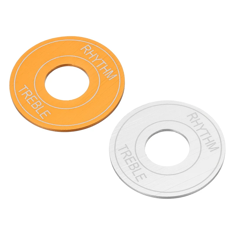 2Pcs Guitar Toggle Switch Washer Plate, 13mm ID Silver Gold