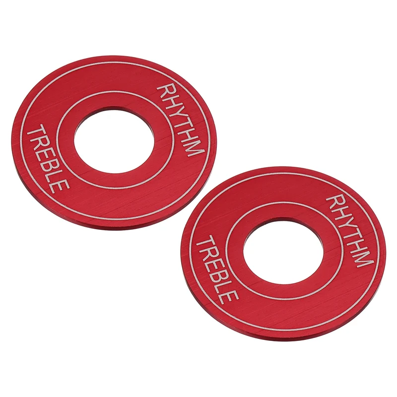 2Pcs Guitar Toggle Switch Washer Plate, 13mm ID Red