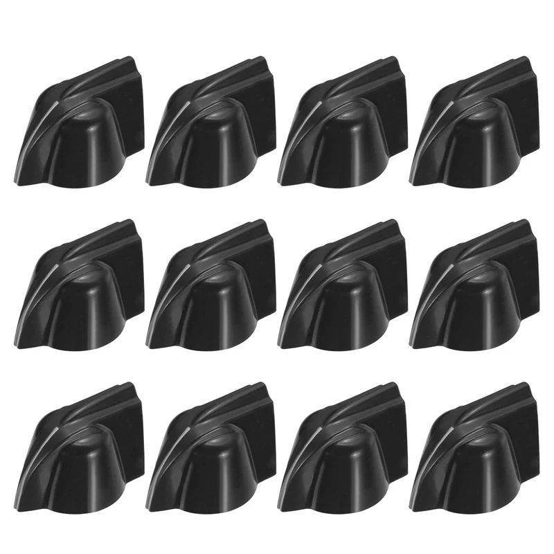 12pcs Chicken Head Knobs 6.35mm Black