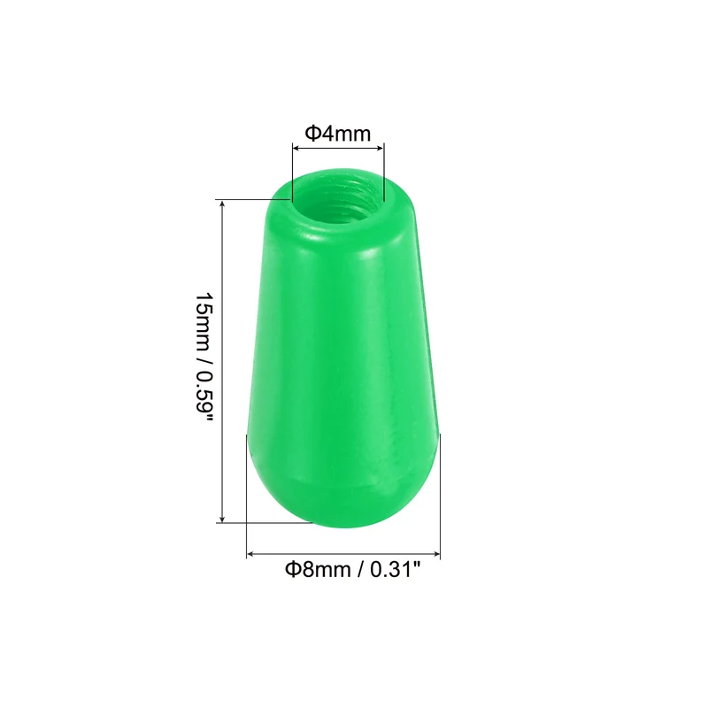 4Pcs Guitar 3 Way Pickup Switch Tip M4 for LP Electric Guitar, Green