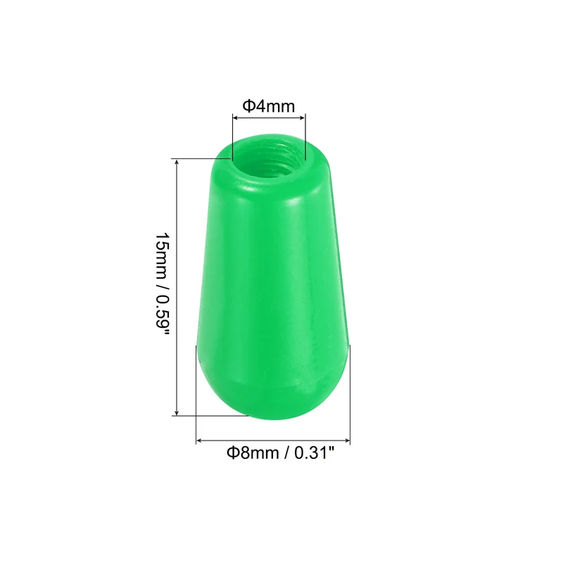 2Pcs Guitar 3 Way Pickup Switch Tip M4 for LP Electric Guitar, Green