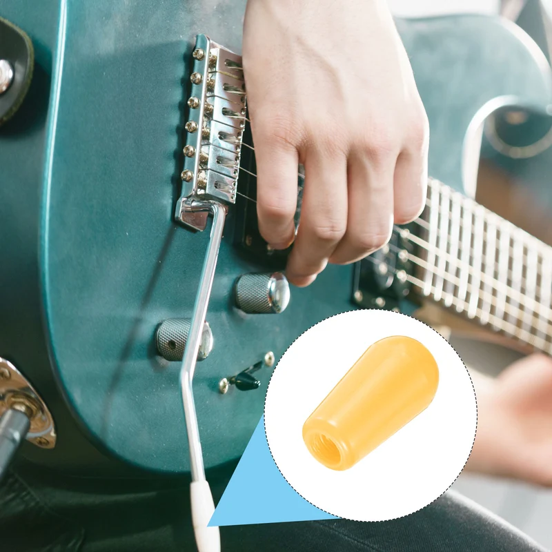 2Pcs Guitar 3 Way Pickup Switch Tip M4 for LP Electric Guitar, Yellow