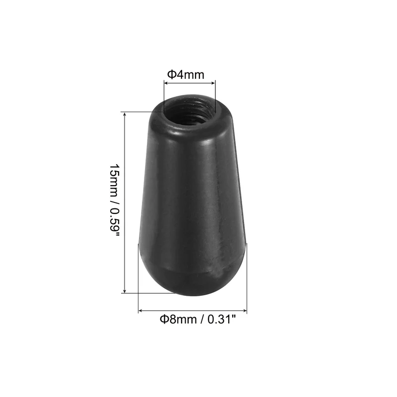 2Pcs Guitar 3 Way Pickup Switch Tip M4 for LP Electric Guitar, Black