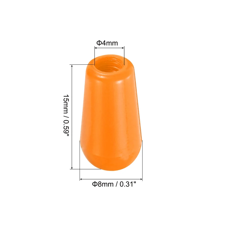 2Pcs Guitar 3 Way Pickup Switch Tip M4 for LP Electric Guitar, Orange