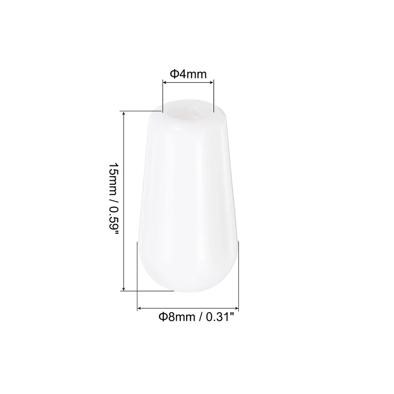 4Pcs Guitar 3 Way Pickup Switch Tip M4 for LP Electric Guitar, White