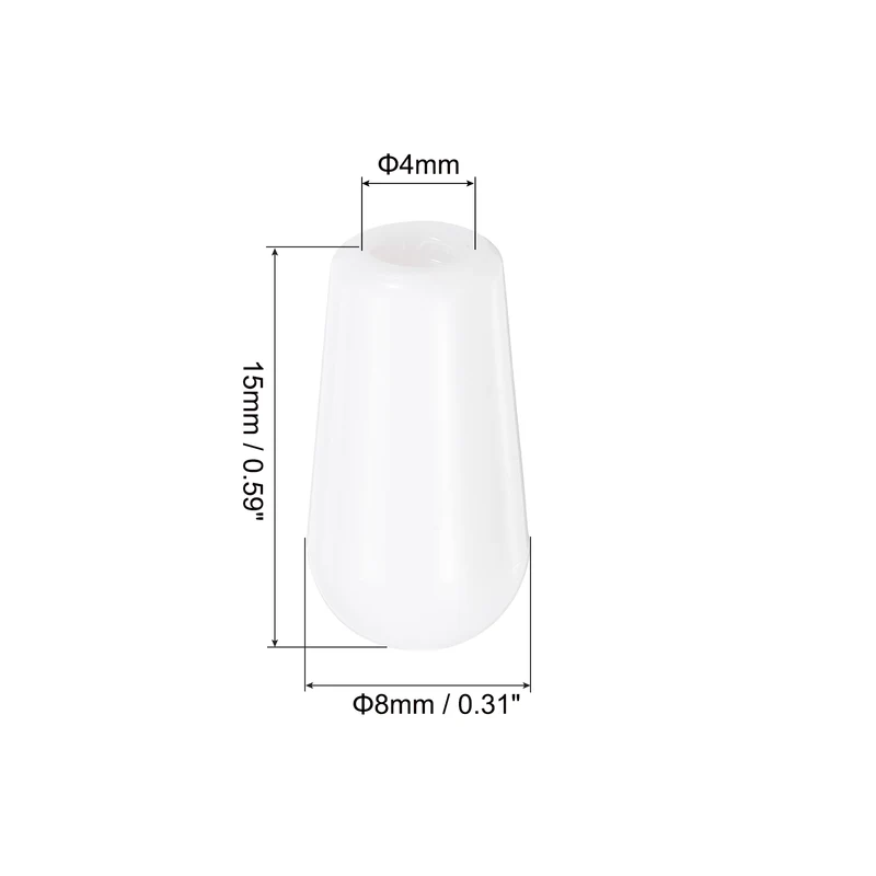 2Pcs Guitar 3 Way Pickup Switch Tip M4 for LP Electric Guitar, White