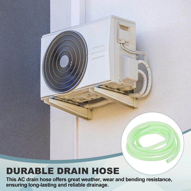 16.4 ft / 5 m Air Conditioner Split Drain Hose Kit Universal Plastic Tube, Green