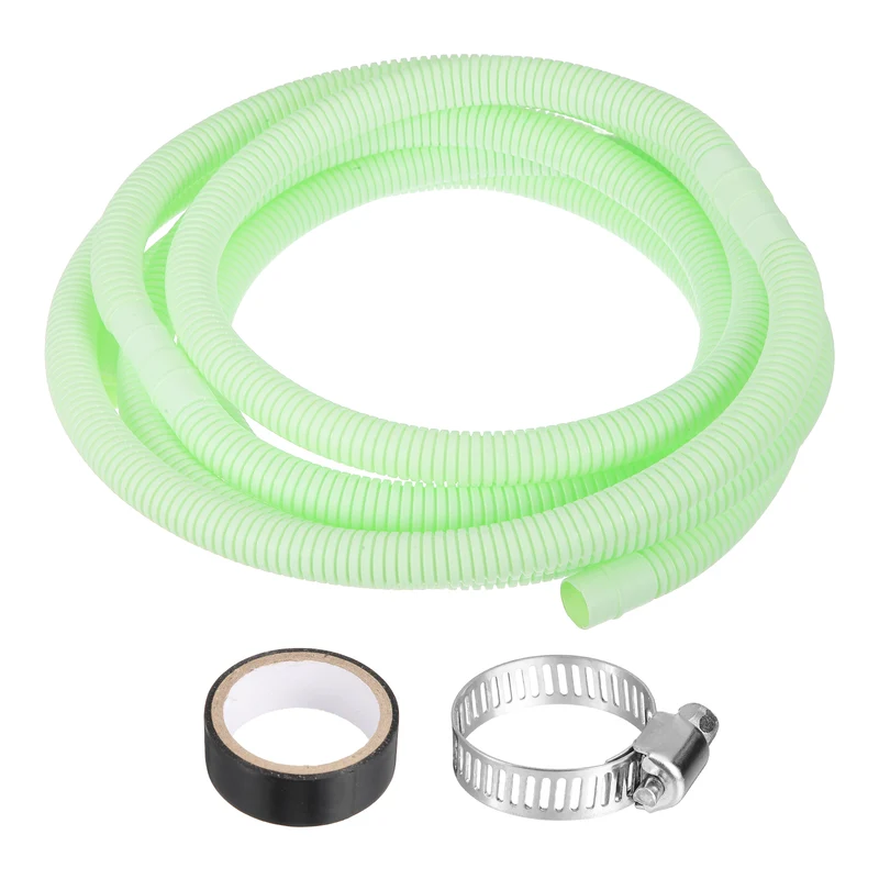 13 ft / 4 m Air Conditioner Split Drain Hose Kit Universal Plastic Tube, Green