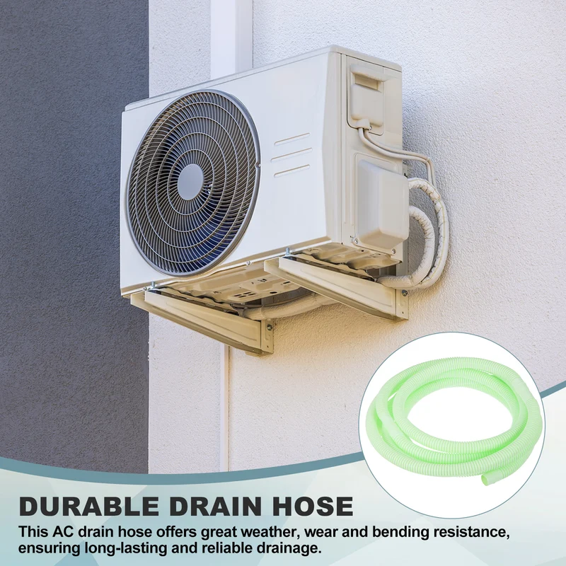 13 ft / 4 m Air Conditioner Split Drain Hose Kit Universal Plastic Tube, Green