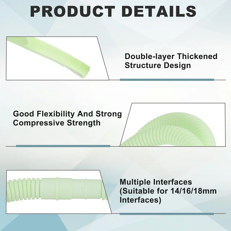 3.3 ft / 1 m Air Conditioner Split Drain Hose Kit Universal Plastic Tube, Green