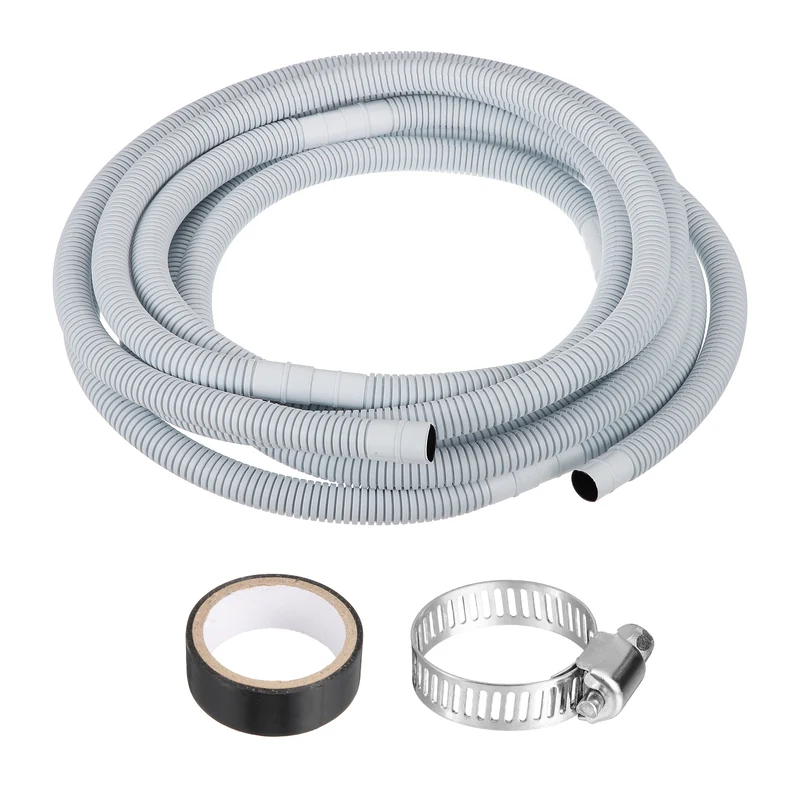 19.7 ft / 6 m Air Conditioner Split Drain Hose Kit Universal Plastic Tube, Gray