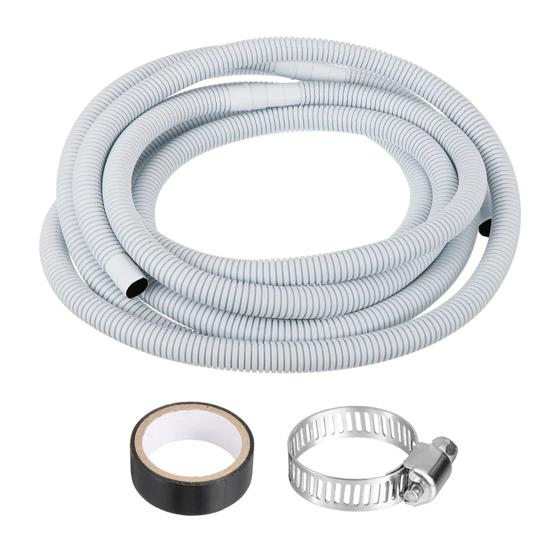 16.4 ft / 5 m Air Conditioner Split Drain Hose Kit Universal Plastic Tube, Gray