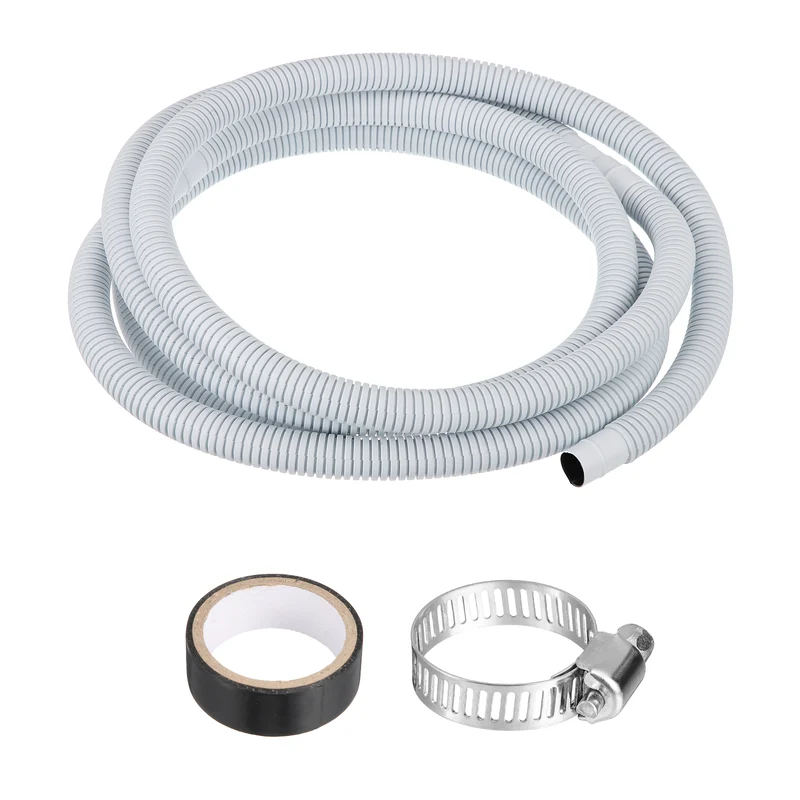 9.8 ft / 3 m Air Conditioner Split Drain Hose Kit Universal Plastic Tube, Gray