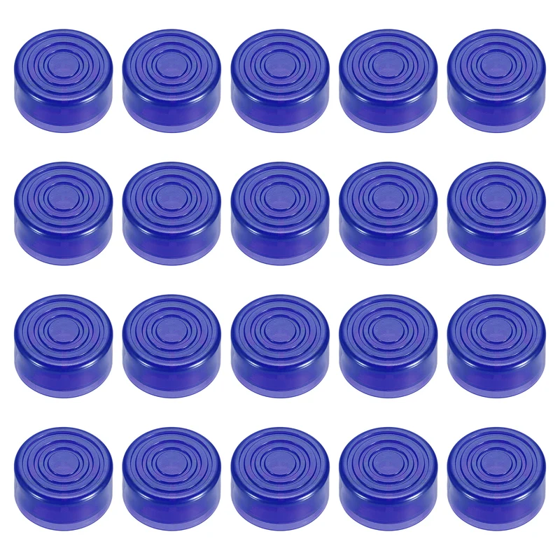 20 Pcs Footswitch Toppers Guitar Pedal Button Caps, Dark Blue