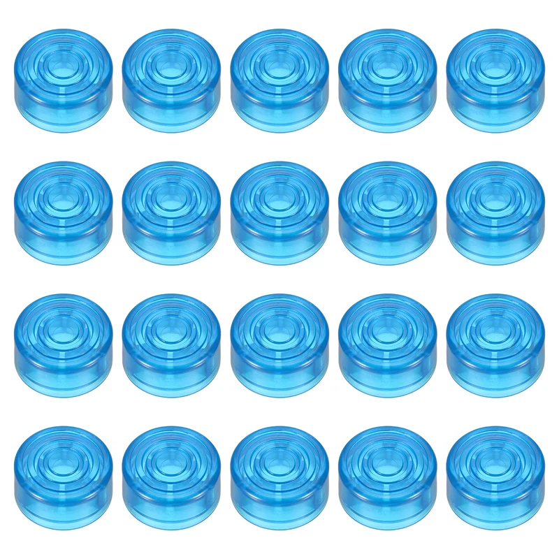 20 Pcs Footswitch Toppers Guitar Pedal Button Caps, Light Blue