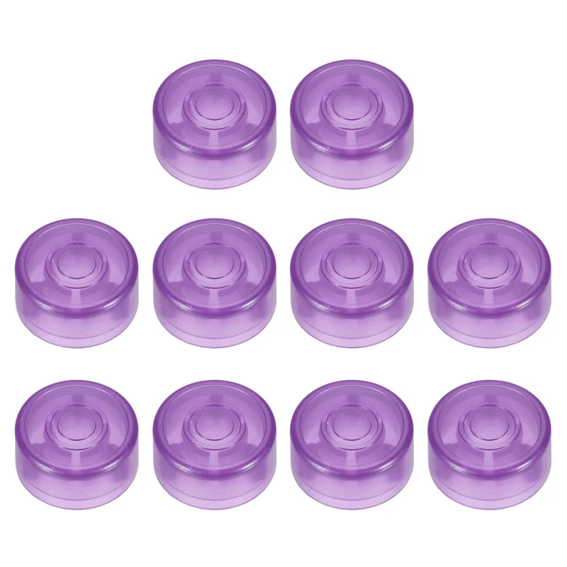10 Pcs Footswitch Toppers Guitar Pedal Button Caps, Bright Purple