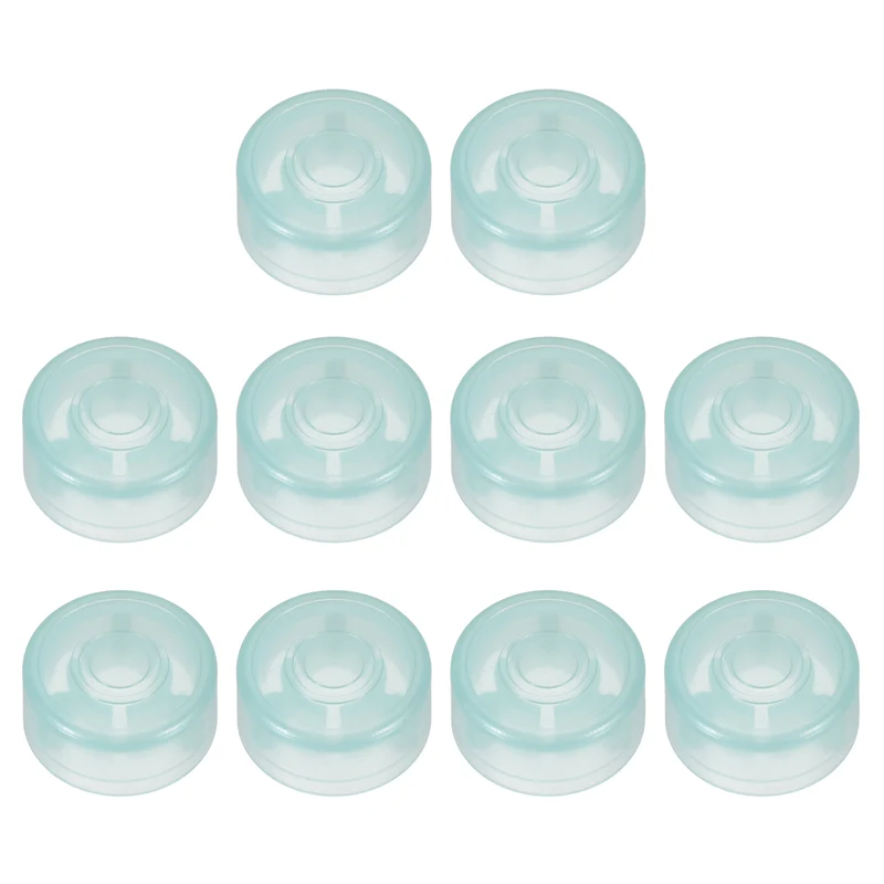 10 Pcs Footswitch Toppers Guitar Pedal Button Caps, Bright Light Blue