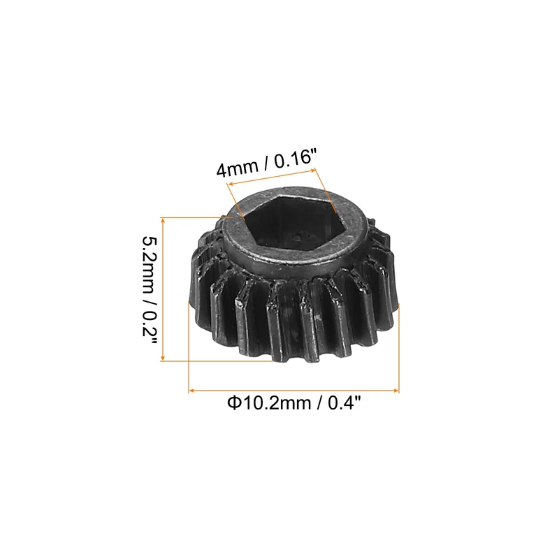 Guitar String Tuning Peg Gear Tuner Gear 12pcs 4mm Inner Hex Hole Black for Guitar Tuner Machine Head