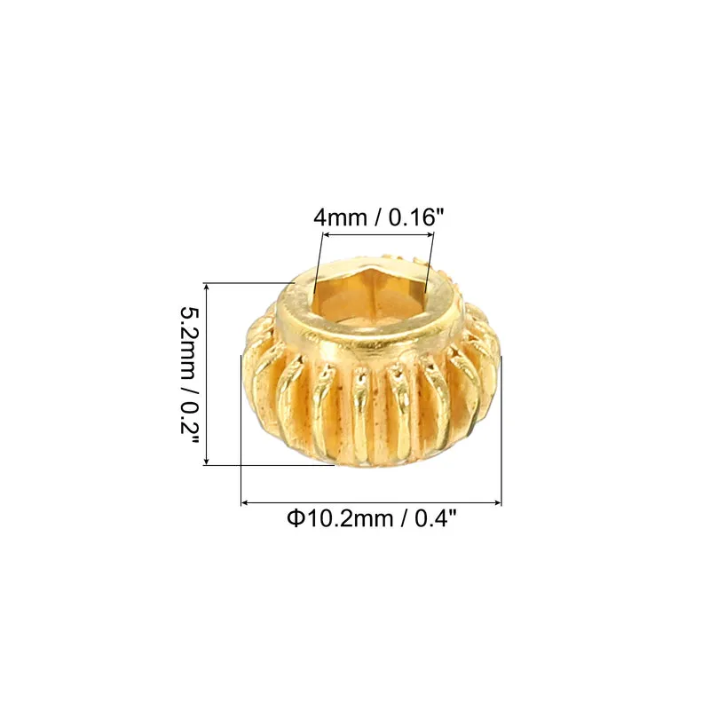 Guitar String Tuning Peg Gear Tuner Gear 6pcs 4mm Inner Hex Hole Gold for Guitar Tuner Machine Head