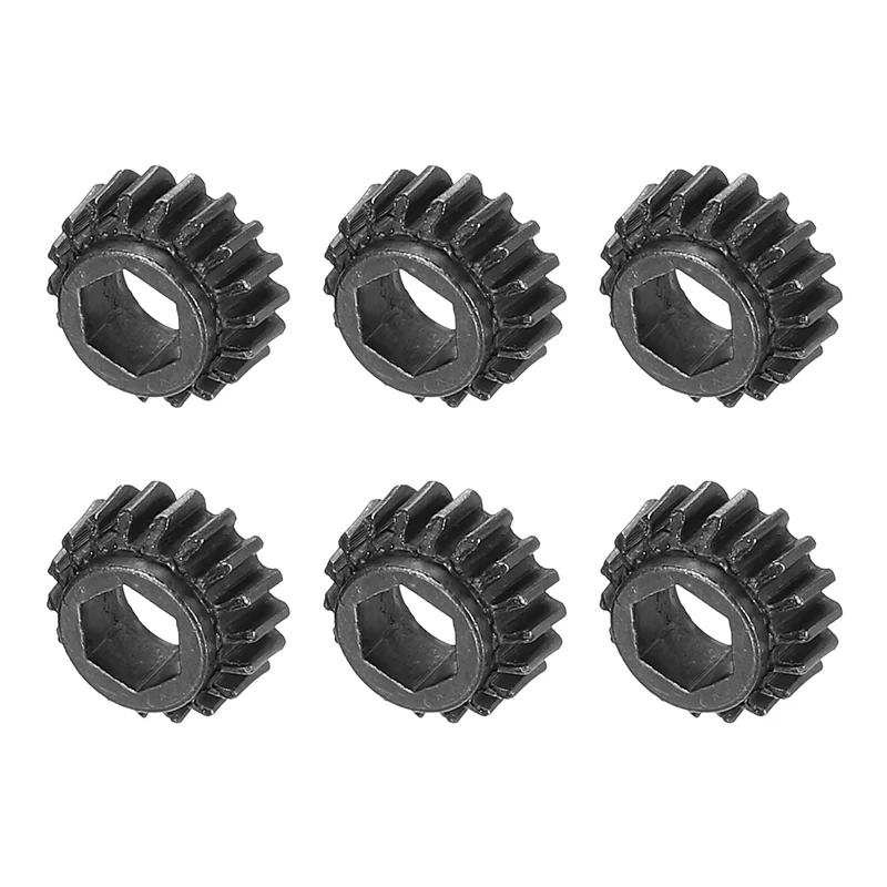 Guitar String Tuning Peg Gear Tuner Gear 6pcs 4mm Inner Hex Hole Black for Guitar Tuner Machine Head