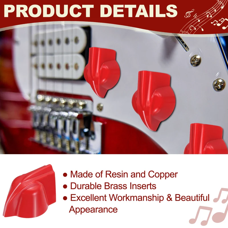 12pcs Chicken Head Knobs 6.35mm Red