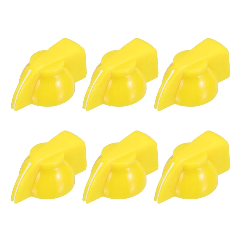 6pcs Guitar Chicken Head Knob 6.5mm Yellow