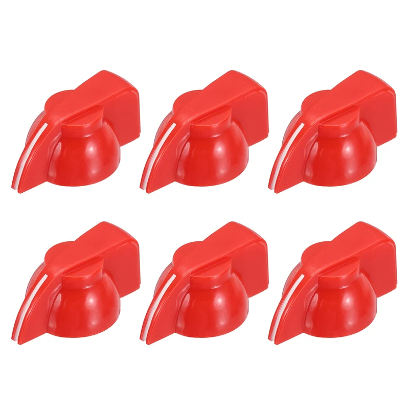 6pcs Guitar Chicken Head Knob 6.5mm Red