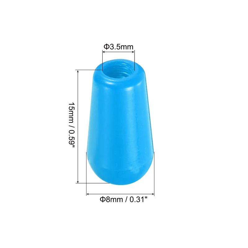 4Pcs Guitar 3 Way Pickup Switch Tip M3.5 for LP Electric Guitar, Light Blue