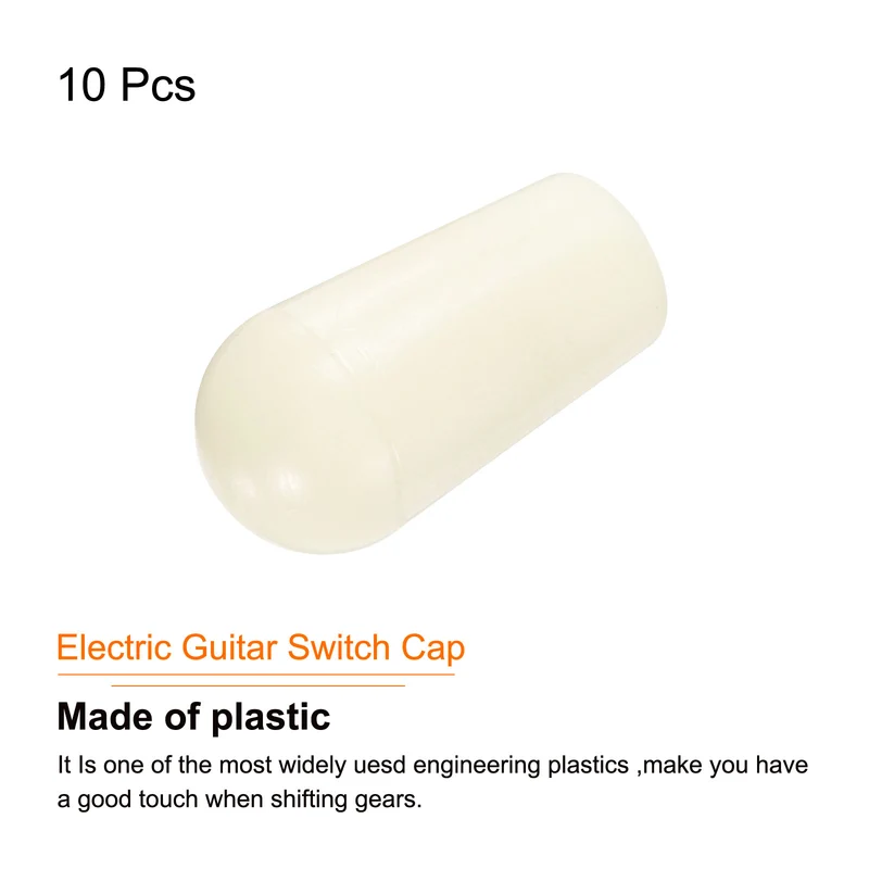 10Pcs Guitar 3 Way Pickup Switch Tip M3.5 for LP Electric Guitar, Cream