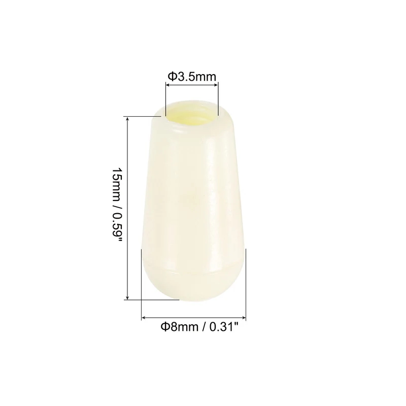 4Pcs Guitar 3 Way Pickup Switch Tip M3.5 for LP Electric Guitar, Cream