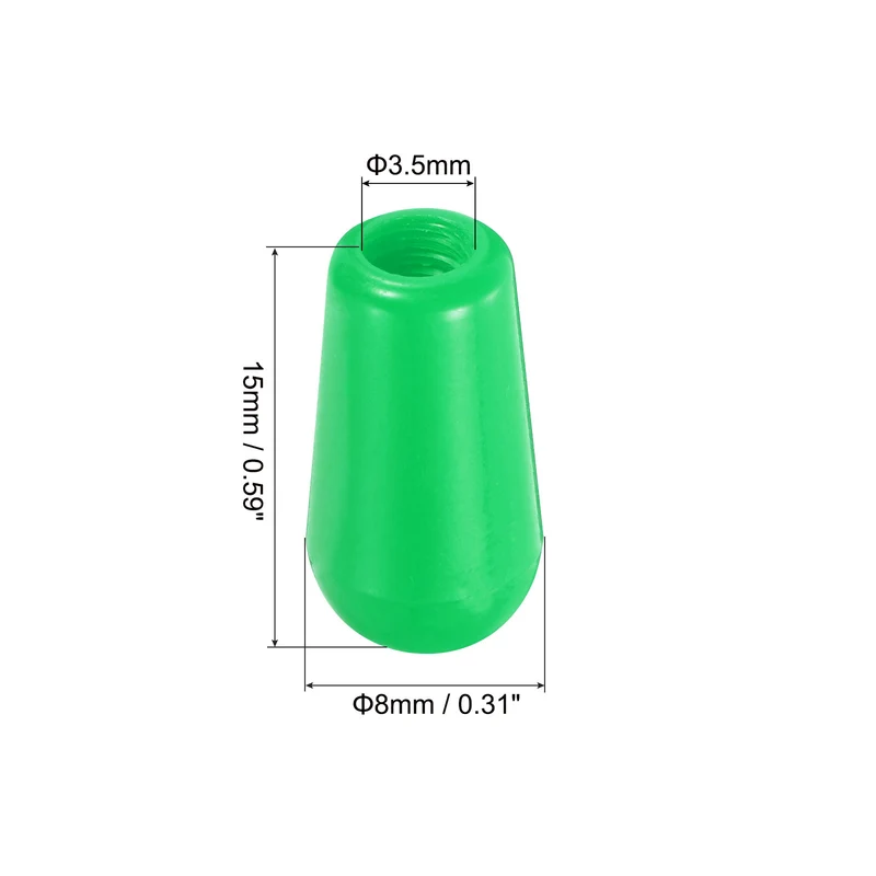 4Pcs Guitar 3 Way Pickup Switch Tip M3.5 for LP Electric Guitar, Green