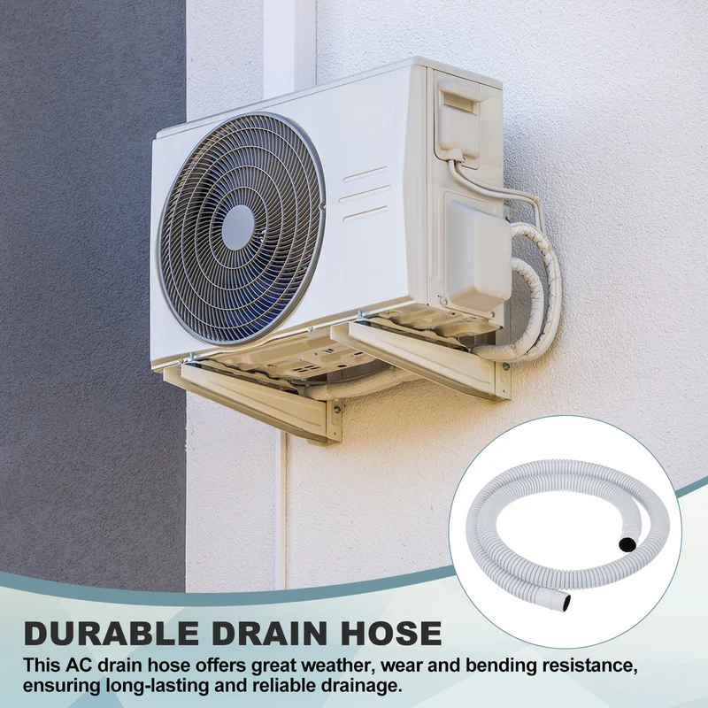 3.3 ft / 1 m Air Conditioner Split Drain Hose Kit Universal Plastic Tube, Gray