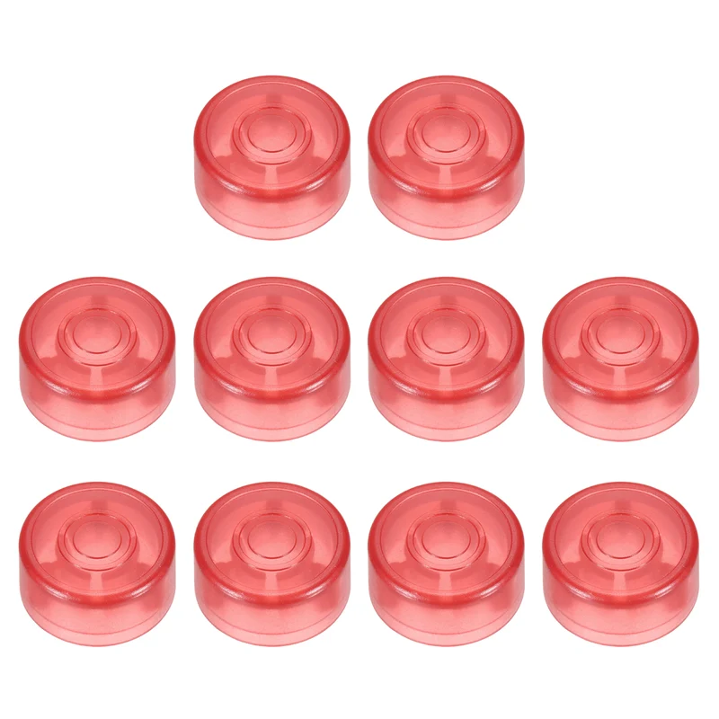10 Pcs Footswitch Toppers Guitar Pedal Button Caps, Luminous Red