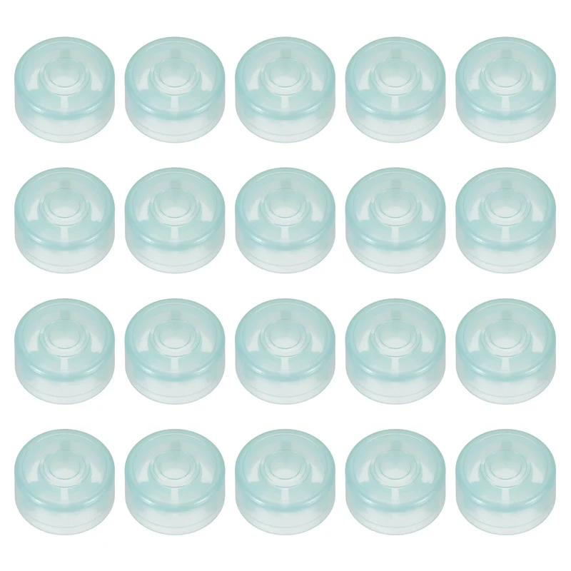 20 Pcs Footswitch Toppers Guitar Pedal Button Caps, Bright Light Blue