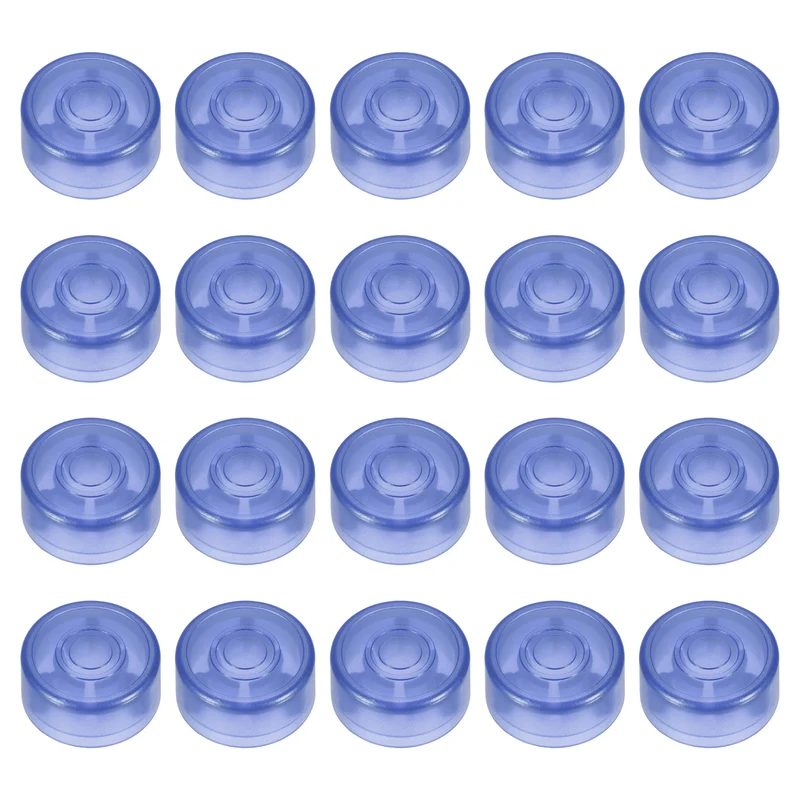 20 Pcs Footswitch Toppers Guitar Pedal Button Caps, Bright Dark Blue