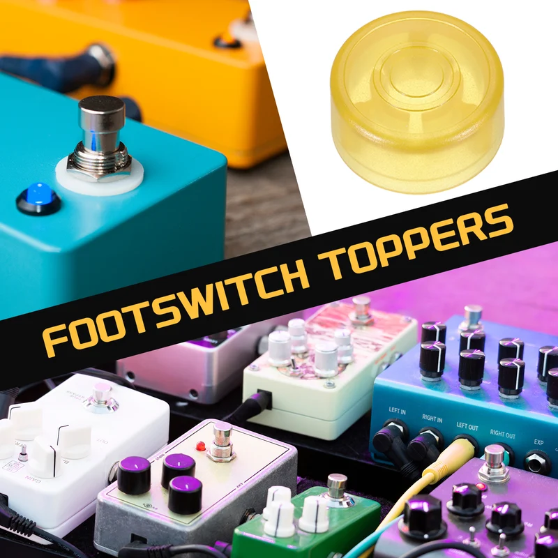 10 Pcs Footswitch Toppers Guitar Pedal Button Caps, Colorful