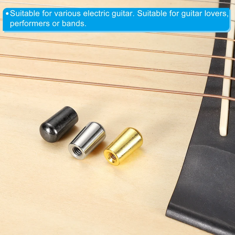 Metal Guitar 3 Way Toggle Switch Tip Switch Knob Cap M4 Silver