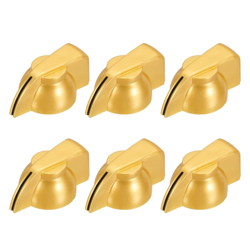 6pcs Guitar Chicken Head Knob 6.5mm Golden