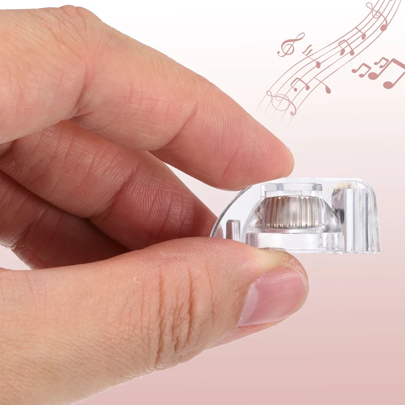 6pcs Guitar Chicken Head Knob 6.5mm Clear