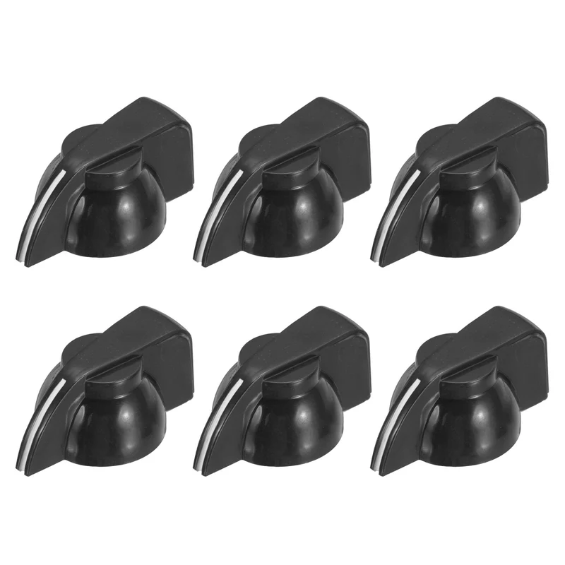 6pcs Guitar Chicken Head Knob 6.5mm Black