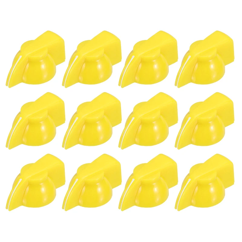 12pcs Guitar Chicken Head Knob 6.5mm Yellow