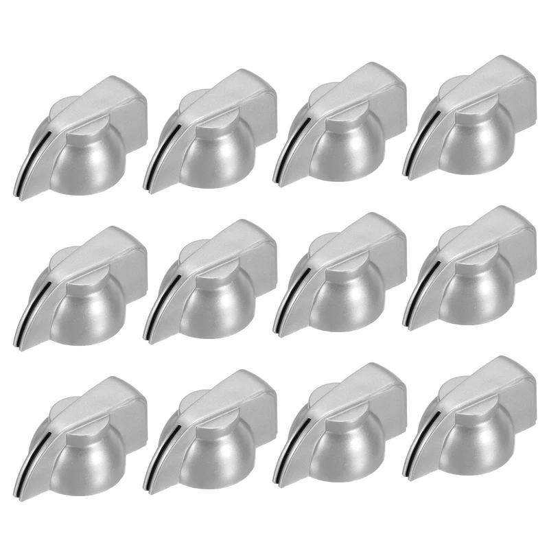 12pcs Guitar Chicken Head Knob 6.5mm Silver